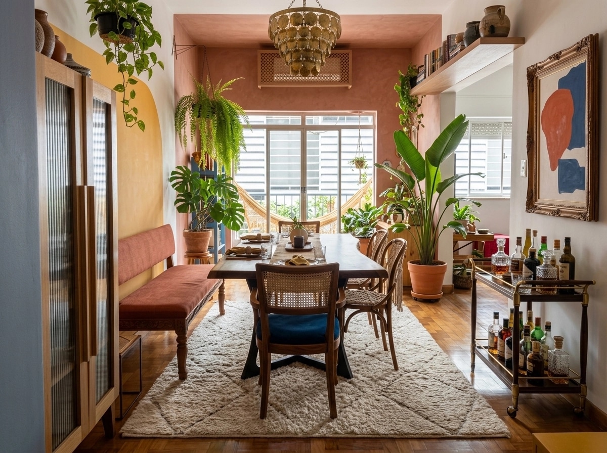 Interior design in Bohemian style — dining_room by GenRoom AI