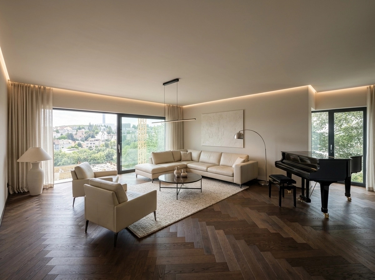 Minimalism Living Room design — interior photo by GenRoom AI
