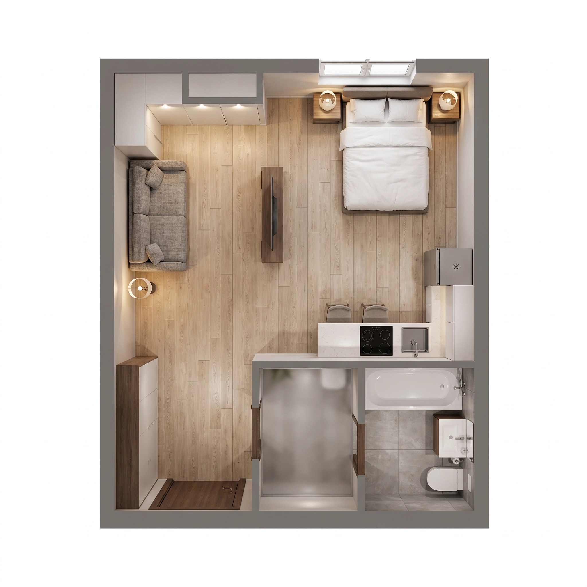 Interior design in Contemporary style — Living Room by GenRoom AI