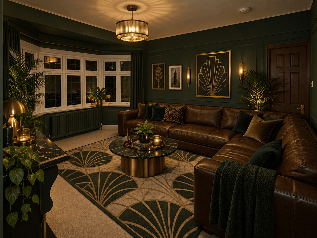 Art Deco Living Room design — interior photo by GenRoom AI