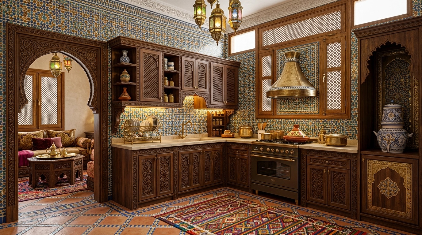 Interior design in Arabian / Moroccan style — Kitchen by GenRoom AI
