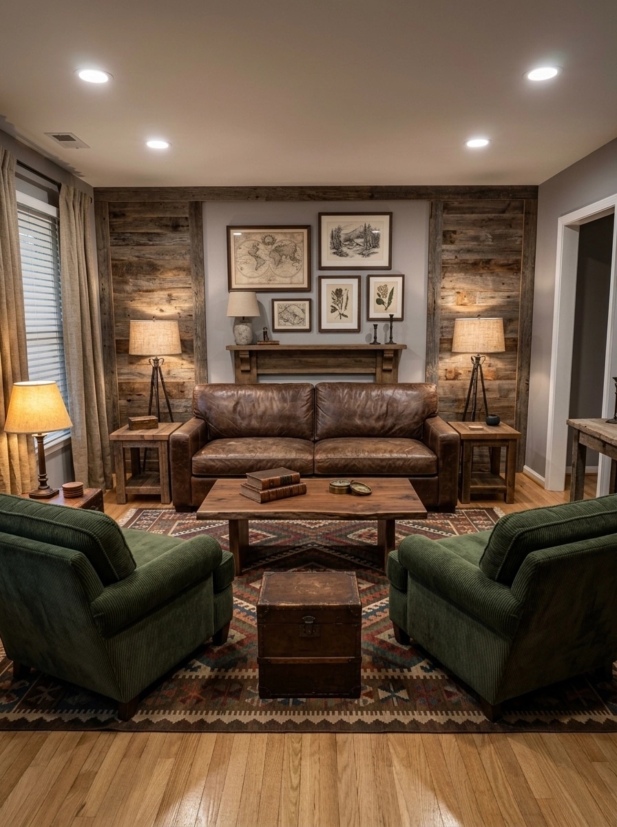 Interior design in Rustic style — Living Room by GenRoom AI