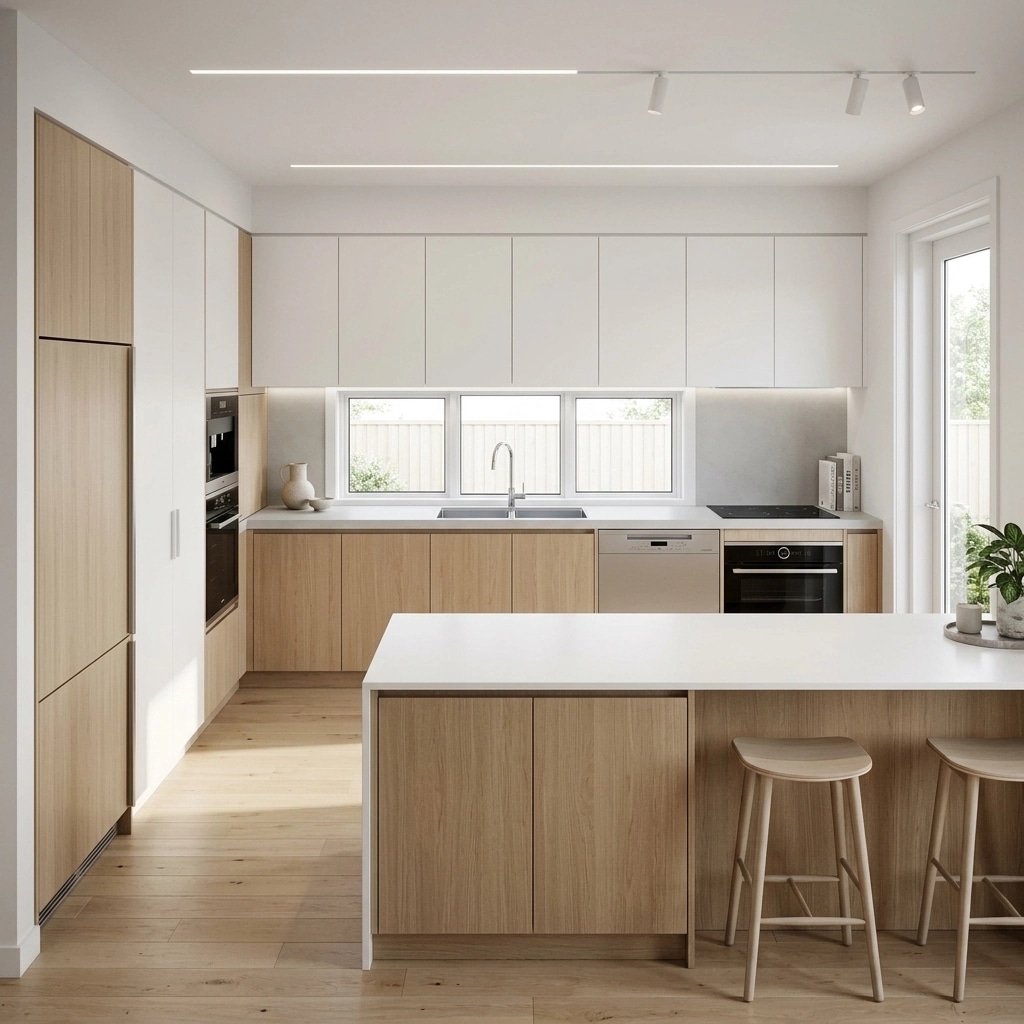 Kitchen interior in Scandinavian style — photo by GenRoom AI