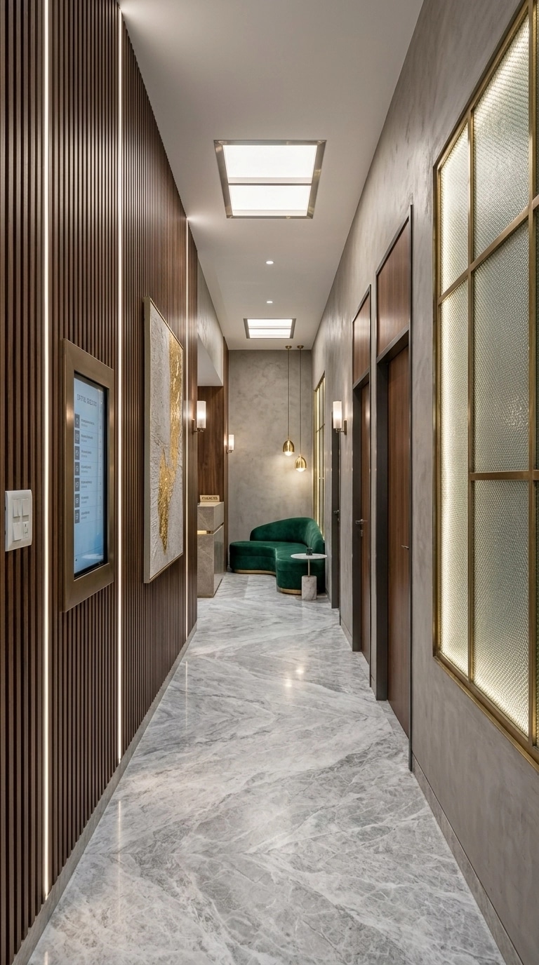 Design de interiores em estilo Contemporary — lobby por GenRoom AI