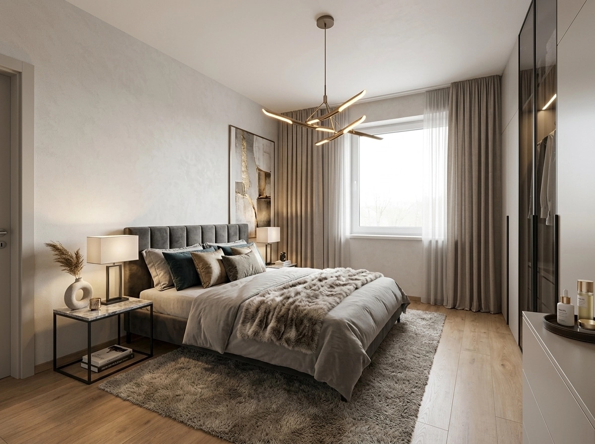 Contemporary Bedroom design — interior photo by GenRoom AI