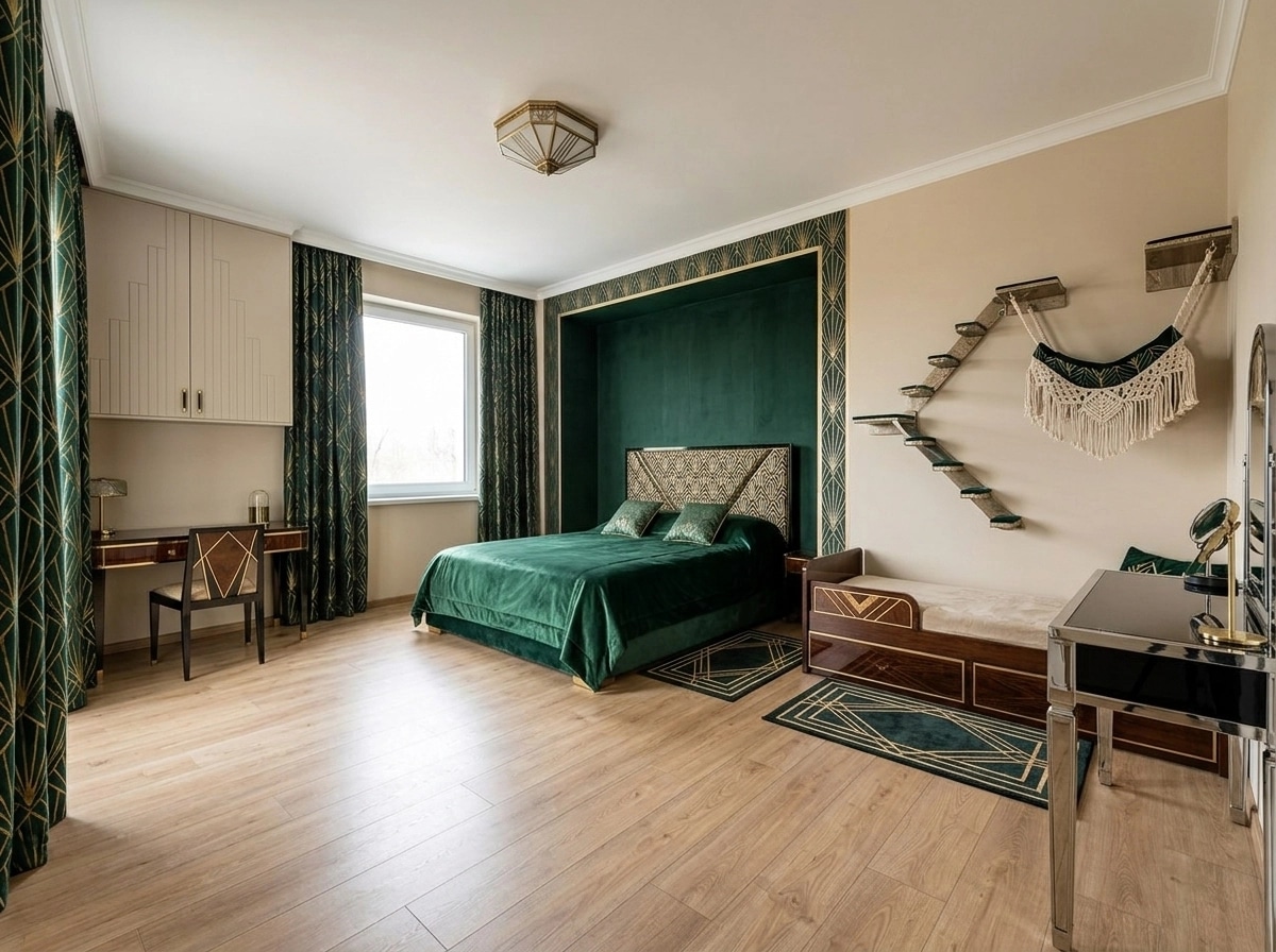 Art Deco Yatak Odası design — interior photo by GenRoom AI