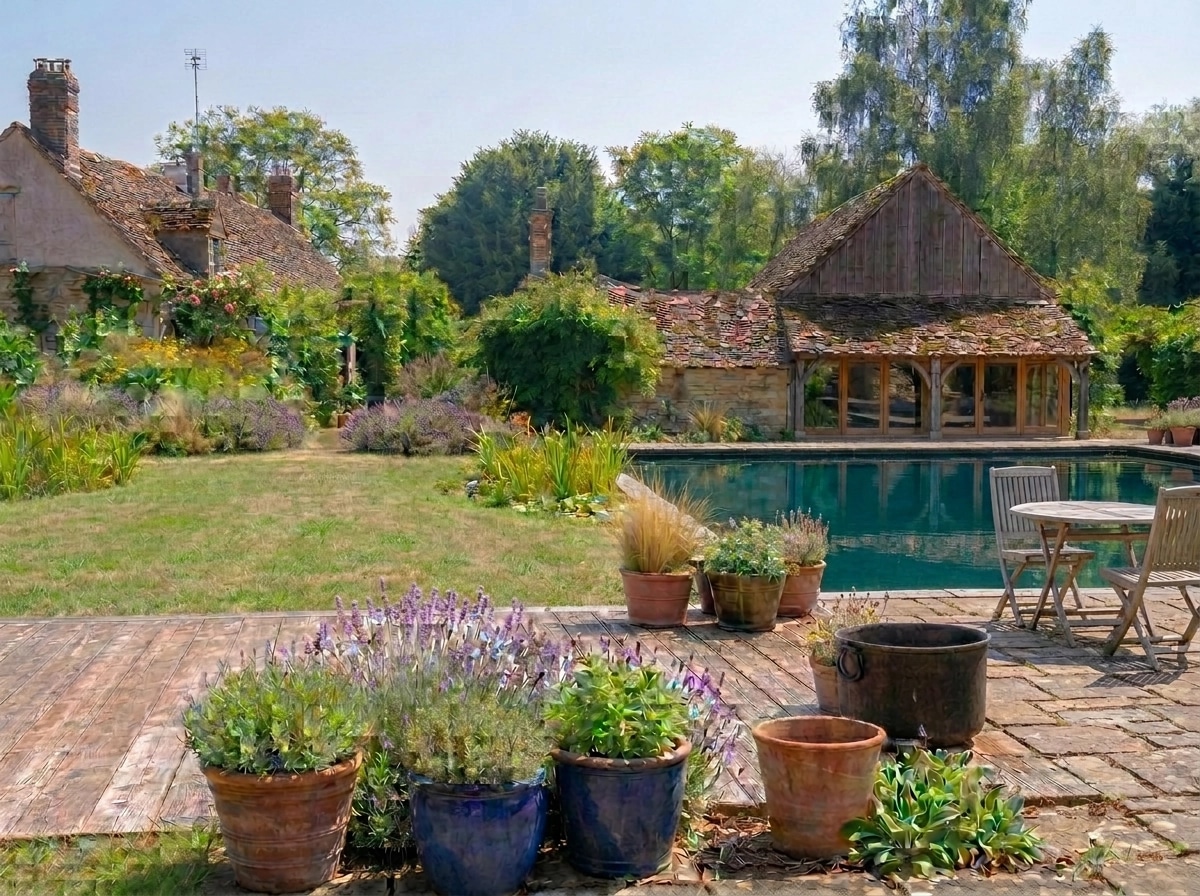 Landscape design in Eco Natural Garden style — Yard by GenRoom AI