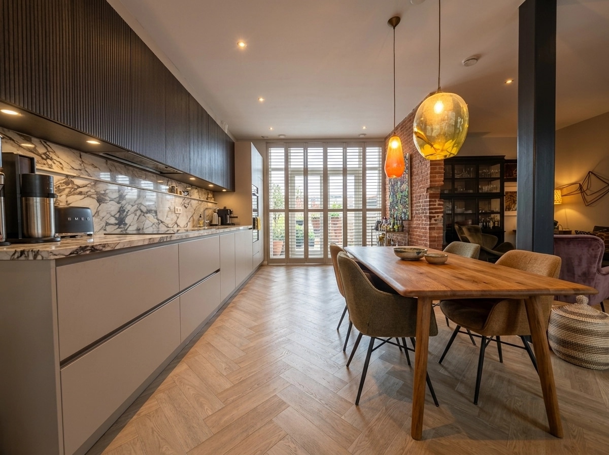 Kitchen interior in Contemporary style — photo by GenRoom AI