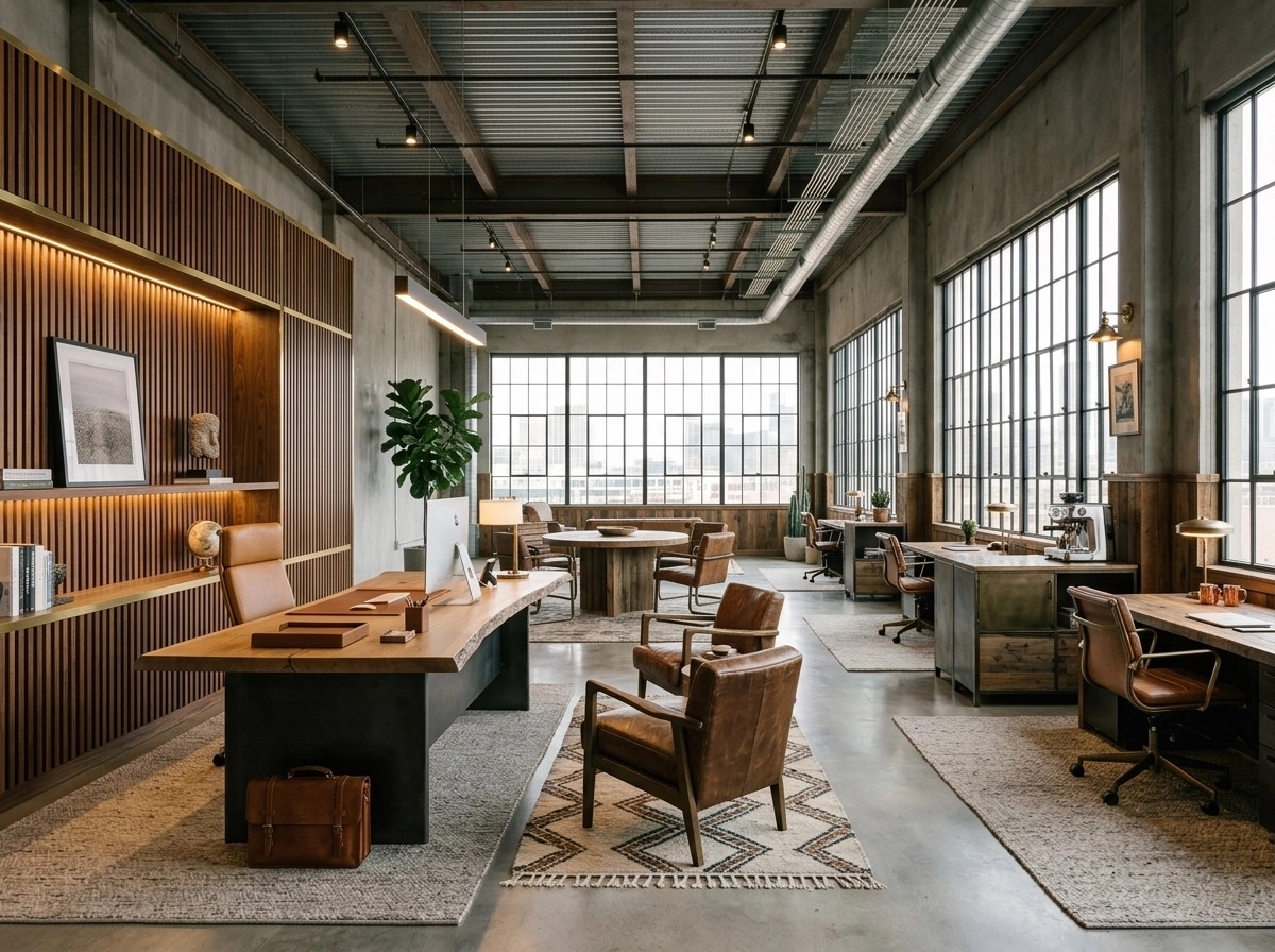 Interior design in Rustic style — office_space by GenRoom AI