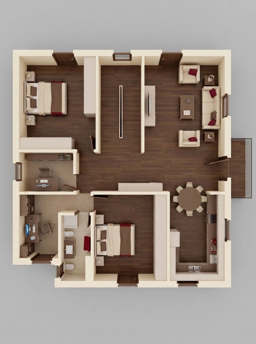 Minimalism Living Room design — interior photo by GenRoom AI