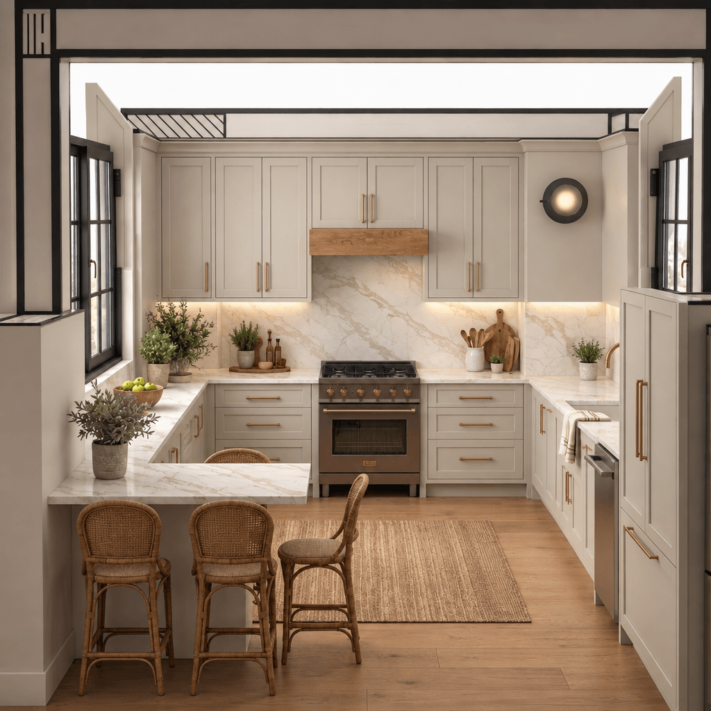 Kitchen interior in no_style style — photo by GenRoom AI
