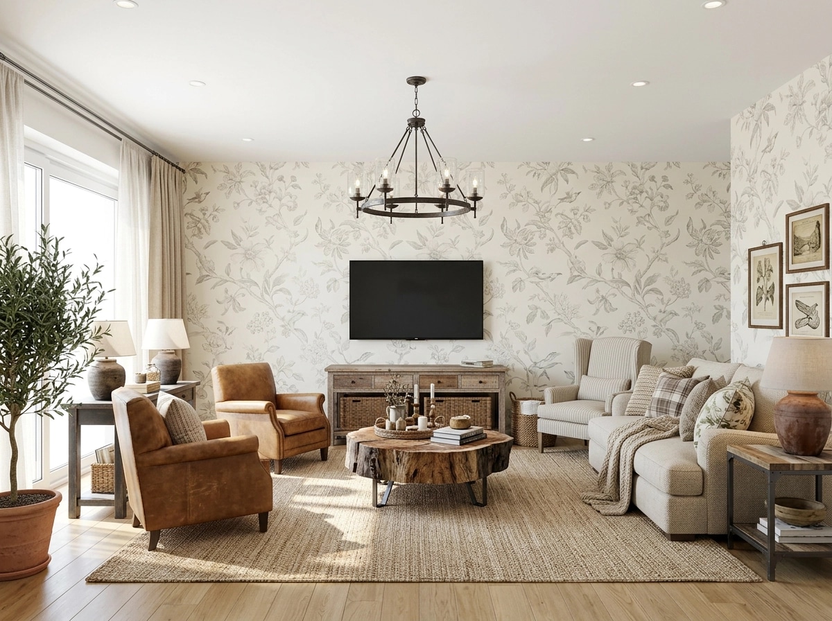 Modern Farmhouse Living Room design — interior photo by GenRoom AI