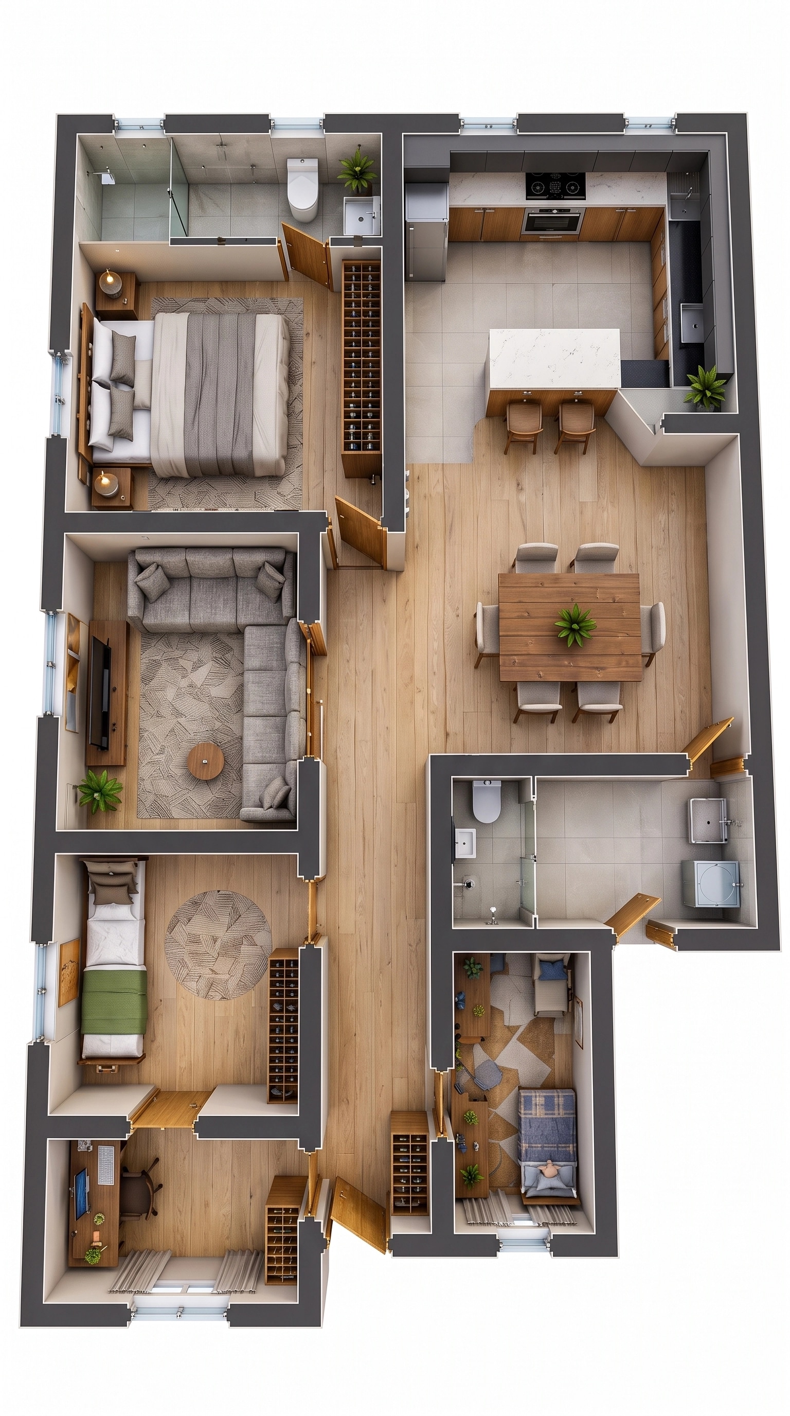 Interior design in Contemporary style — Living Room by GenRoom AI