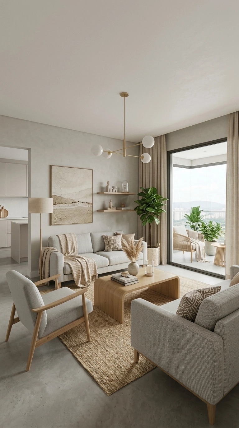 Scandinavian Living Room design — interior photo by GenRoom AI