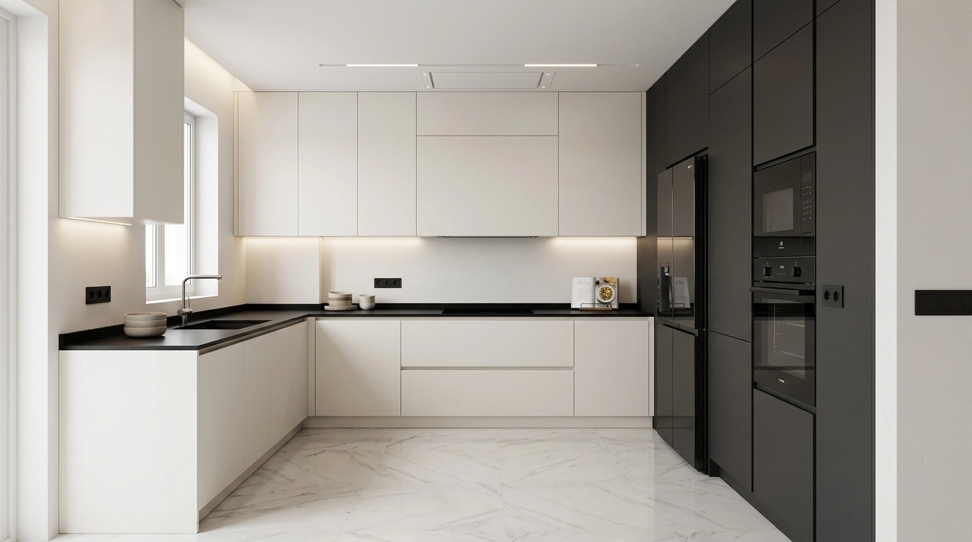 Minimalism Kitchen design — interior photo by GenRoom AI
