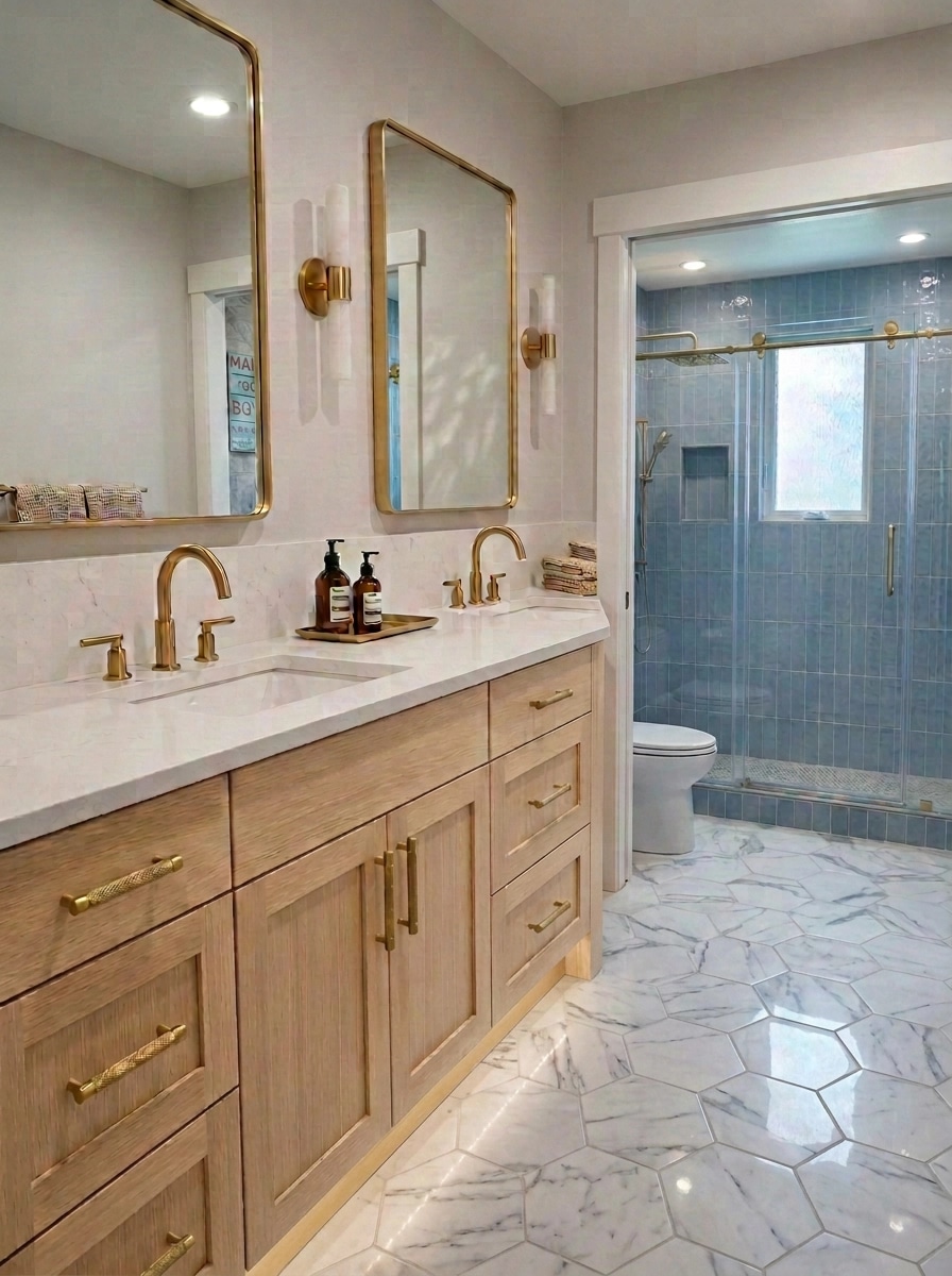 Interior design in Modern Farmhouse style — Bathroom by GenRoom AI