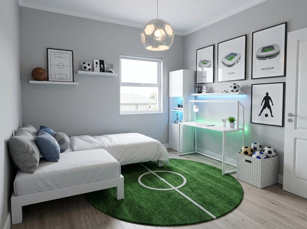 Minimalism Kids Room design — interior photo by GenRoom AI