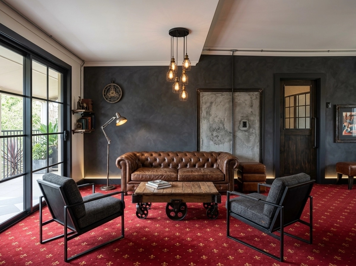 Interior design in Loft / Industrial style — Living Room by GenRoom AI