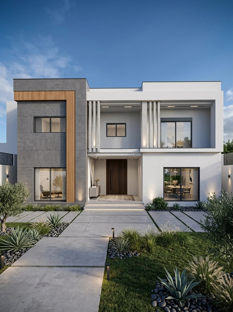 Gevelontwerp in Contemporary Facade-stijl — Gevel door GenRoom AI