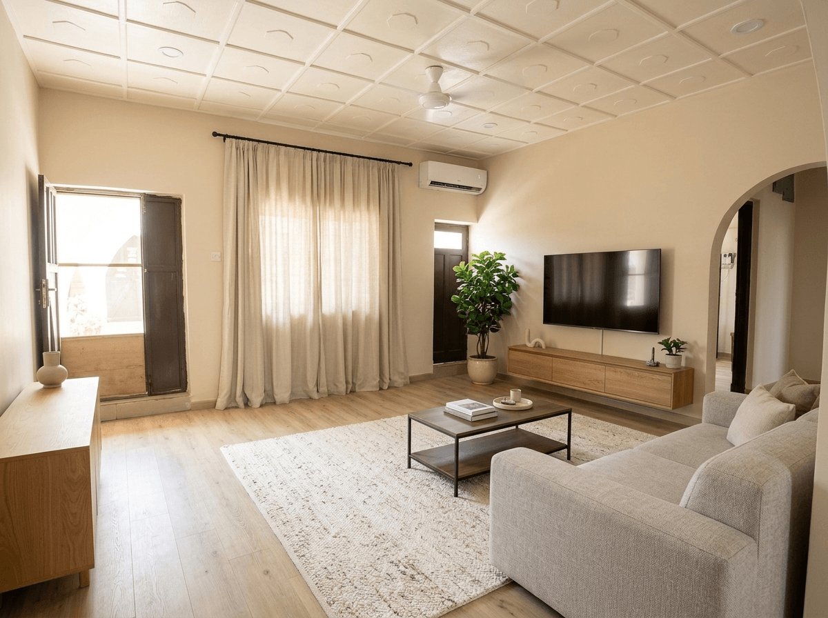Interior design in Minimalism style — Living Room by GenRoom AI