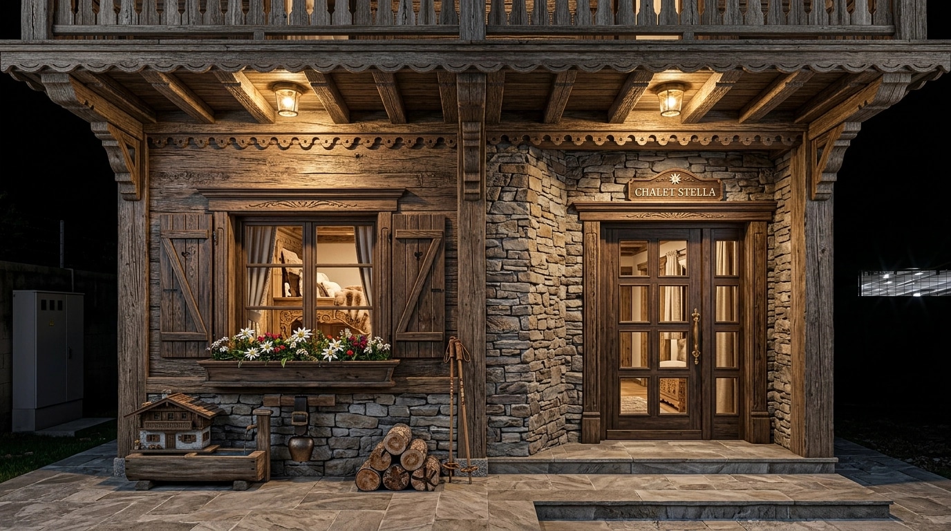 Facade design in Chalet Facade style — photo by GenRoom AI