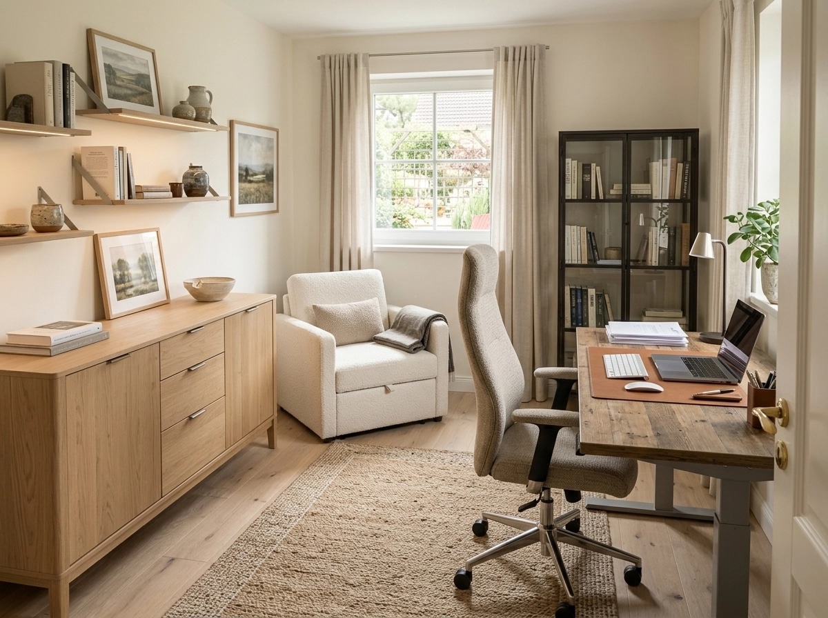 Interior design in Modern Farmhouse style — Office by GenRoom AI