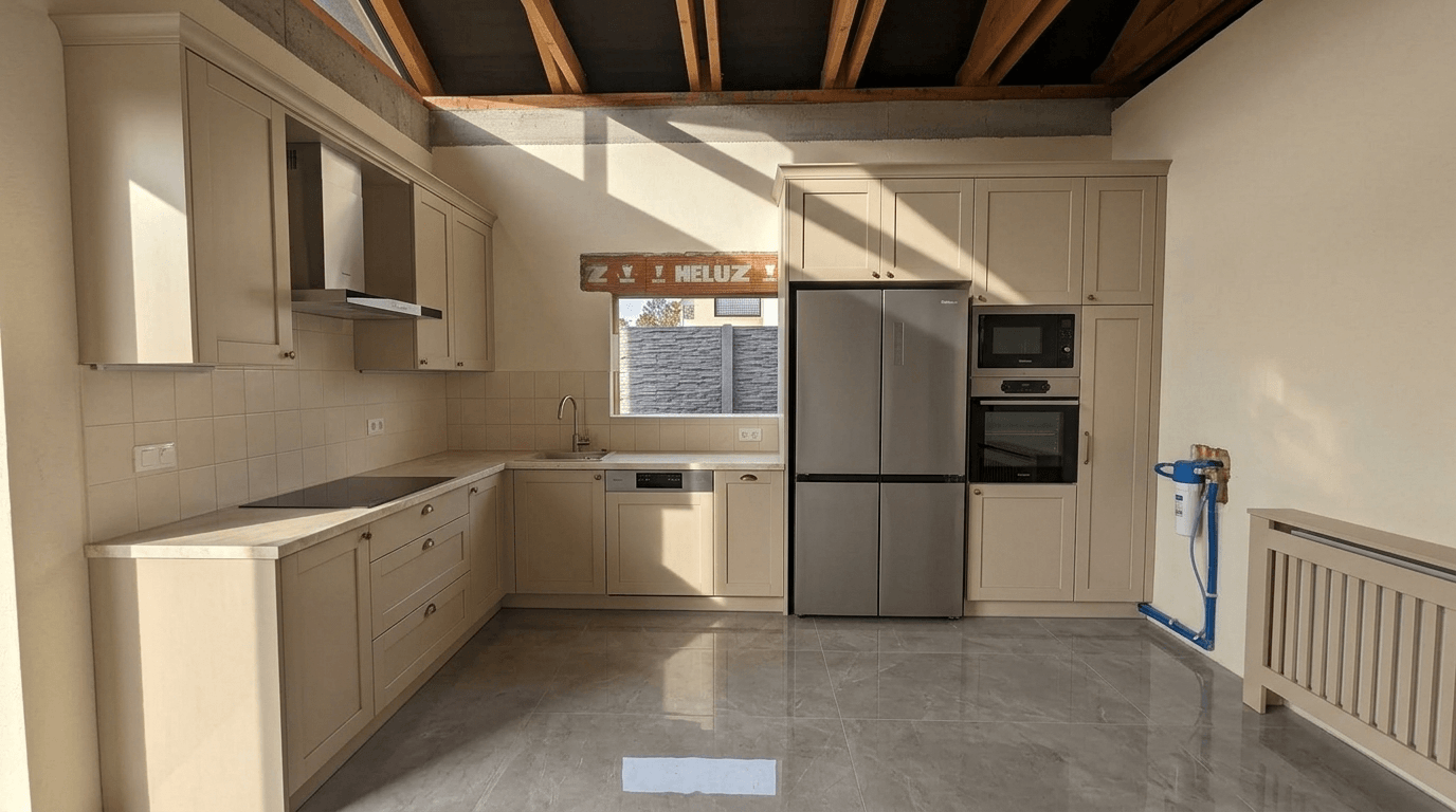 Kitchen interior in Transitional style — photo by GenRoom AI