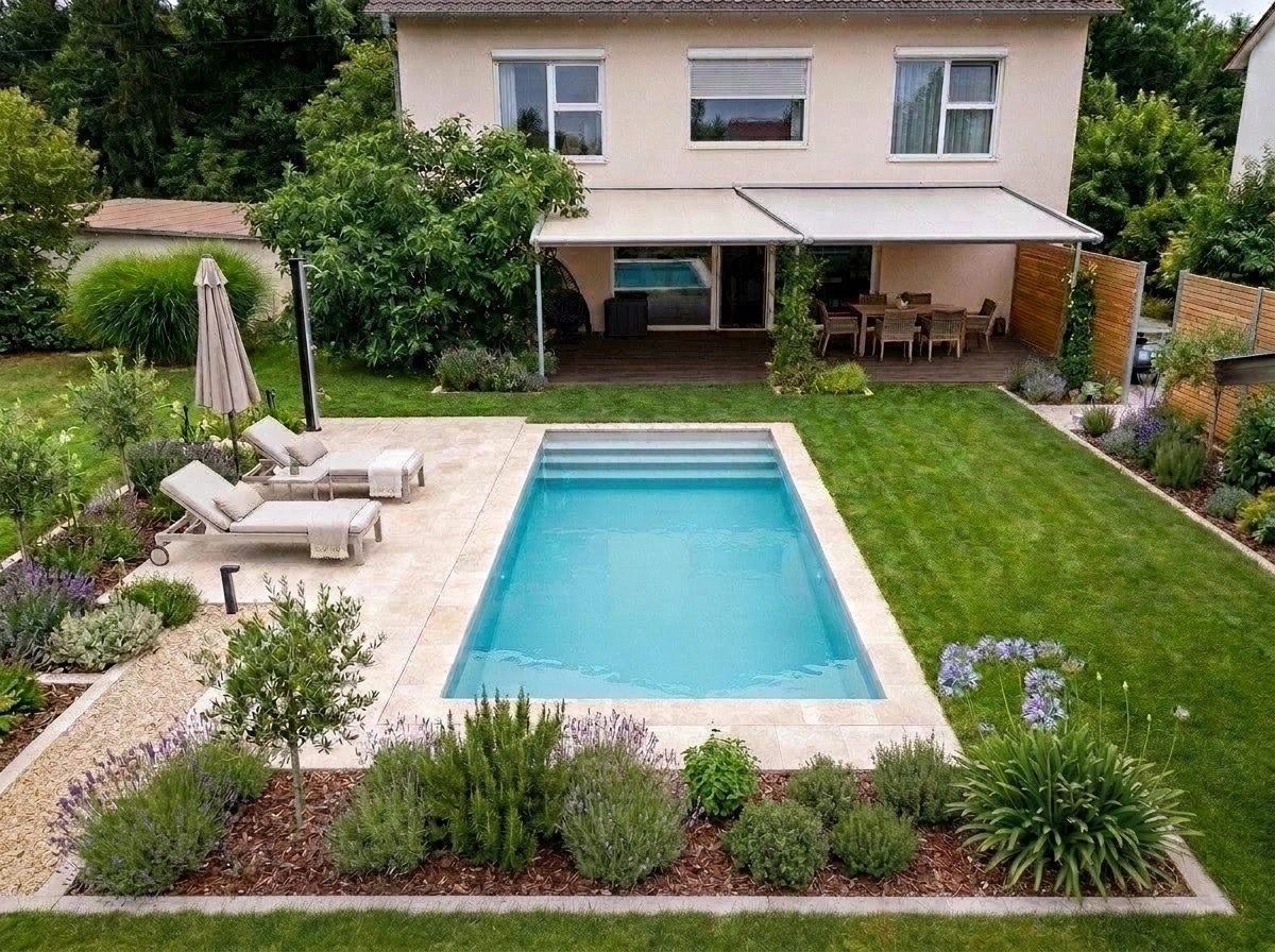 Landscape design in Scandinavian Garden style — Yard by GenRoom AI