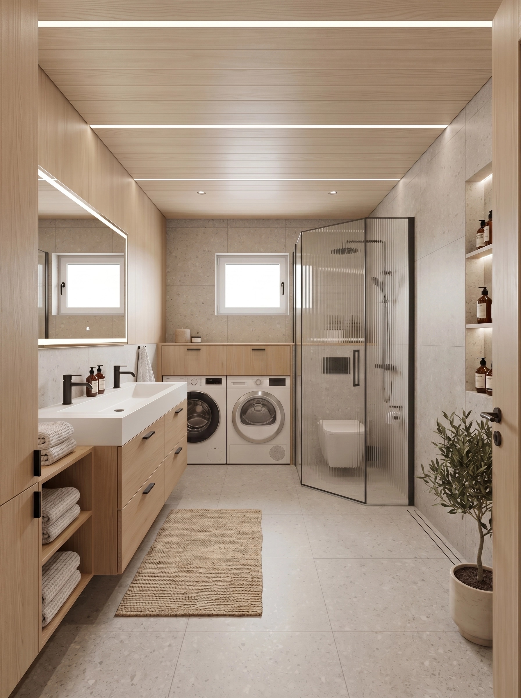 Scandinavian Bathroom design — interior photo by GenRoom AI