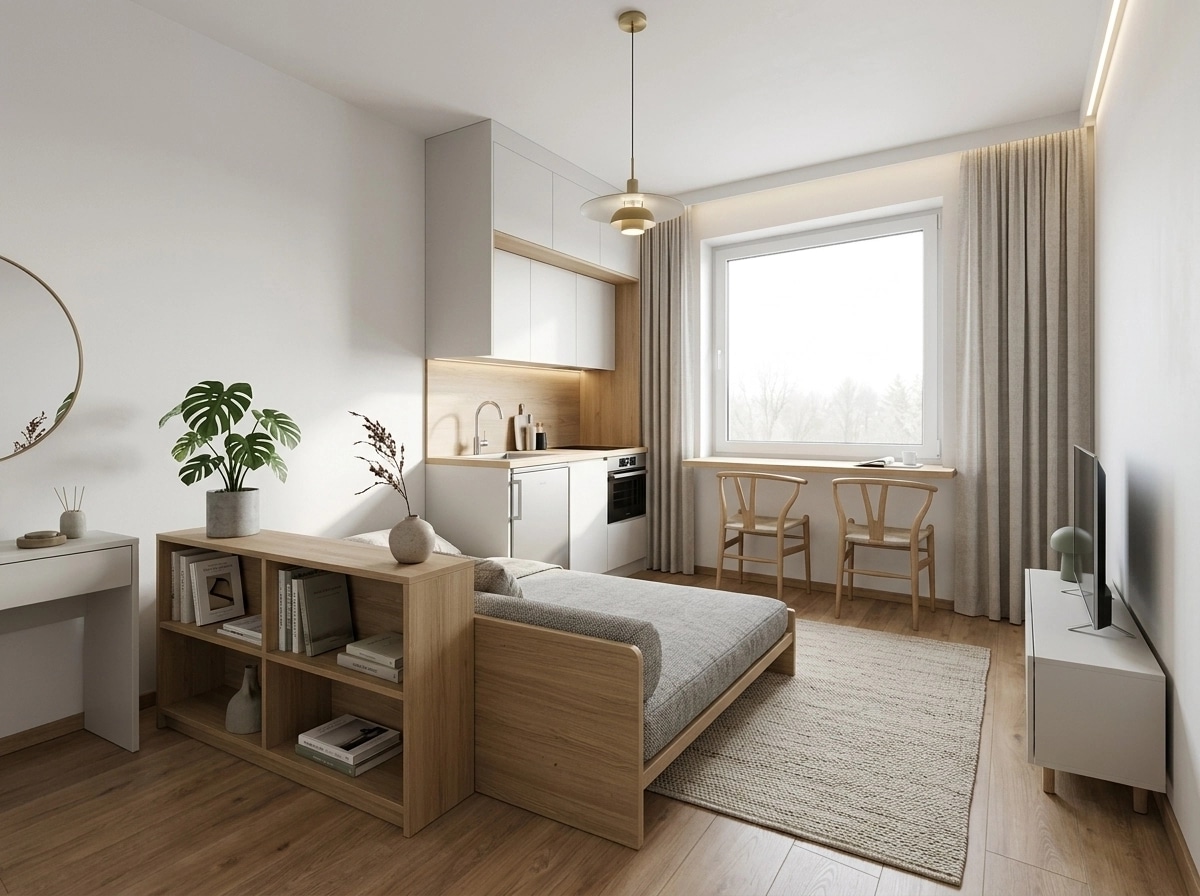 Interior design in Scandinavian style — studio by GenRoom AI