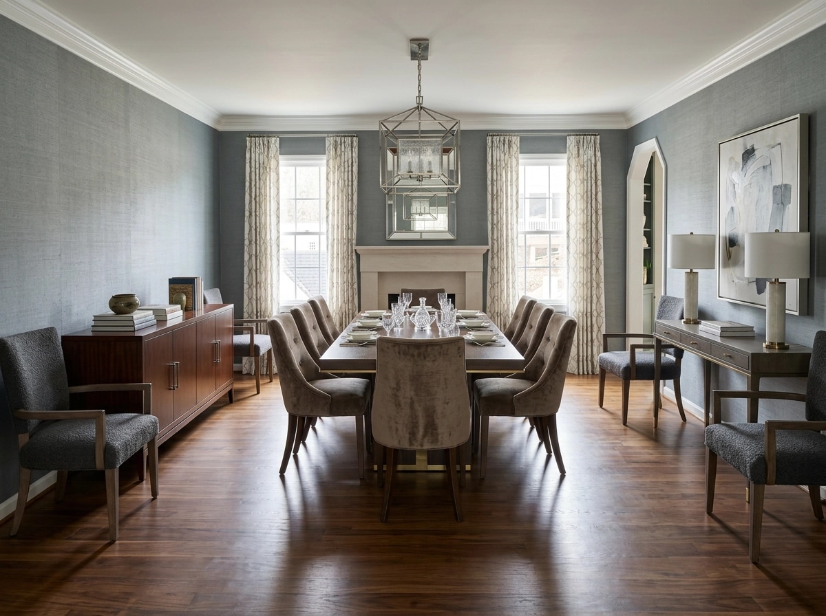 Interior design in Transitional style — dining_room by GenRoom AI