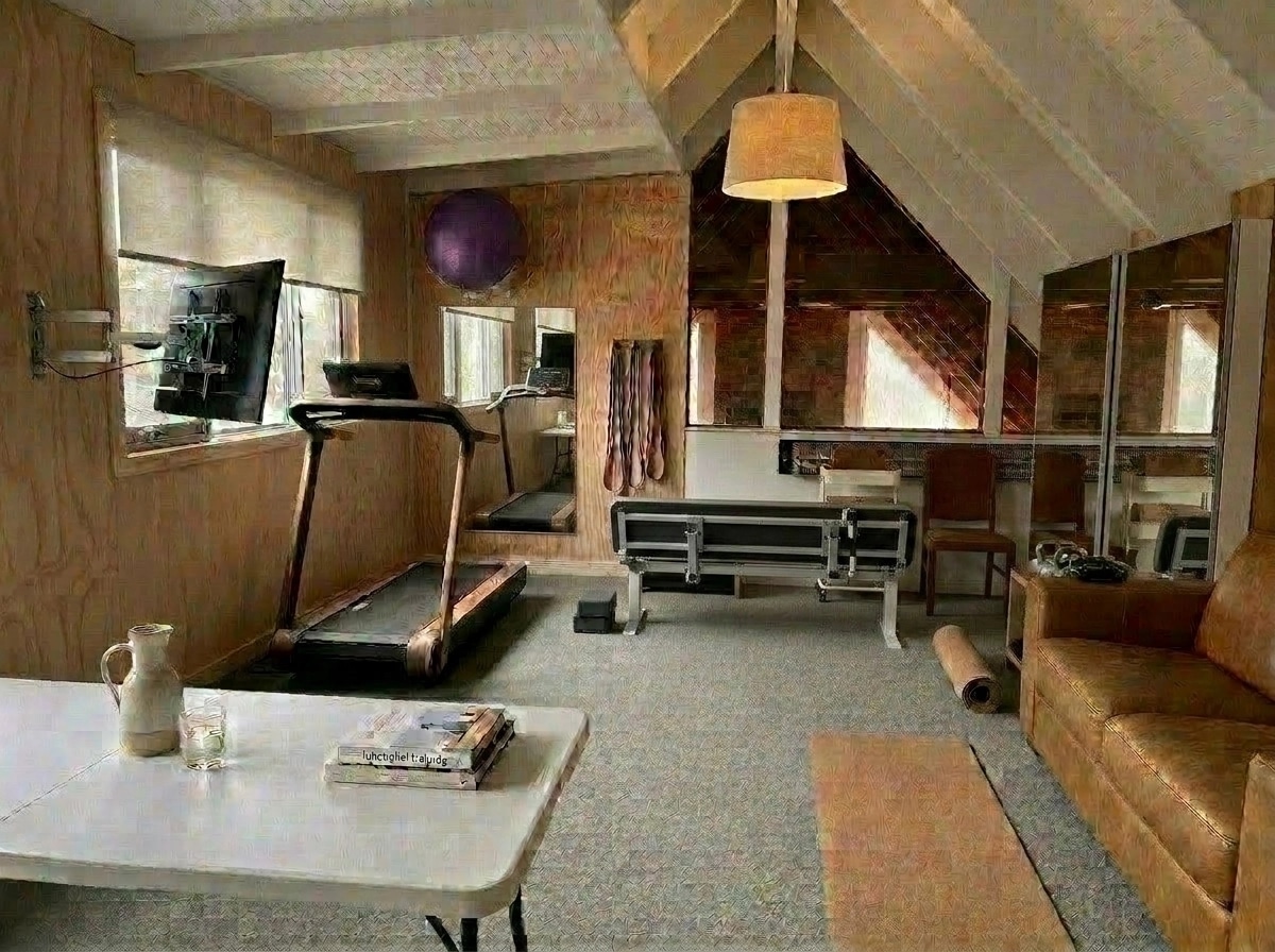 Interior design in Scandinavian style — gym by GenRoom AI