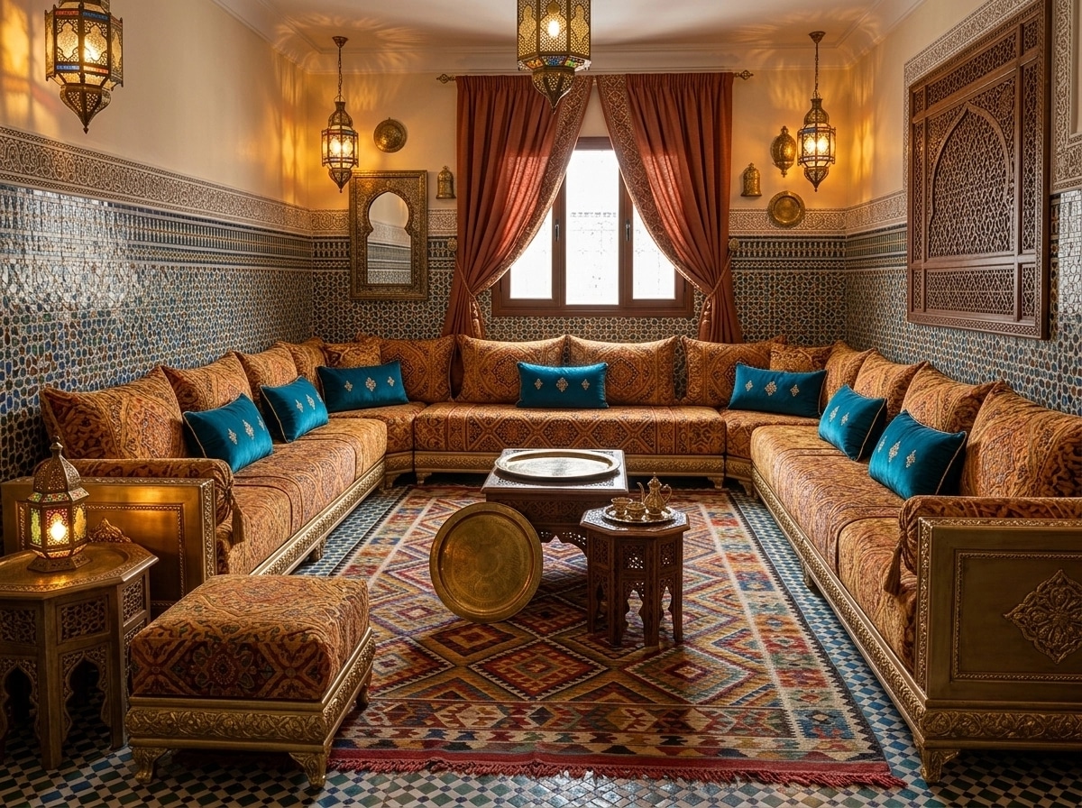 Interior design in Arabian / Moroccan style — Living Room by GenRoom AI