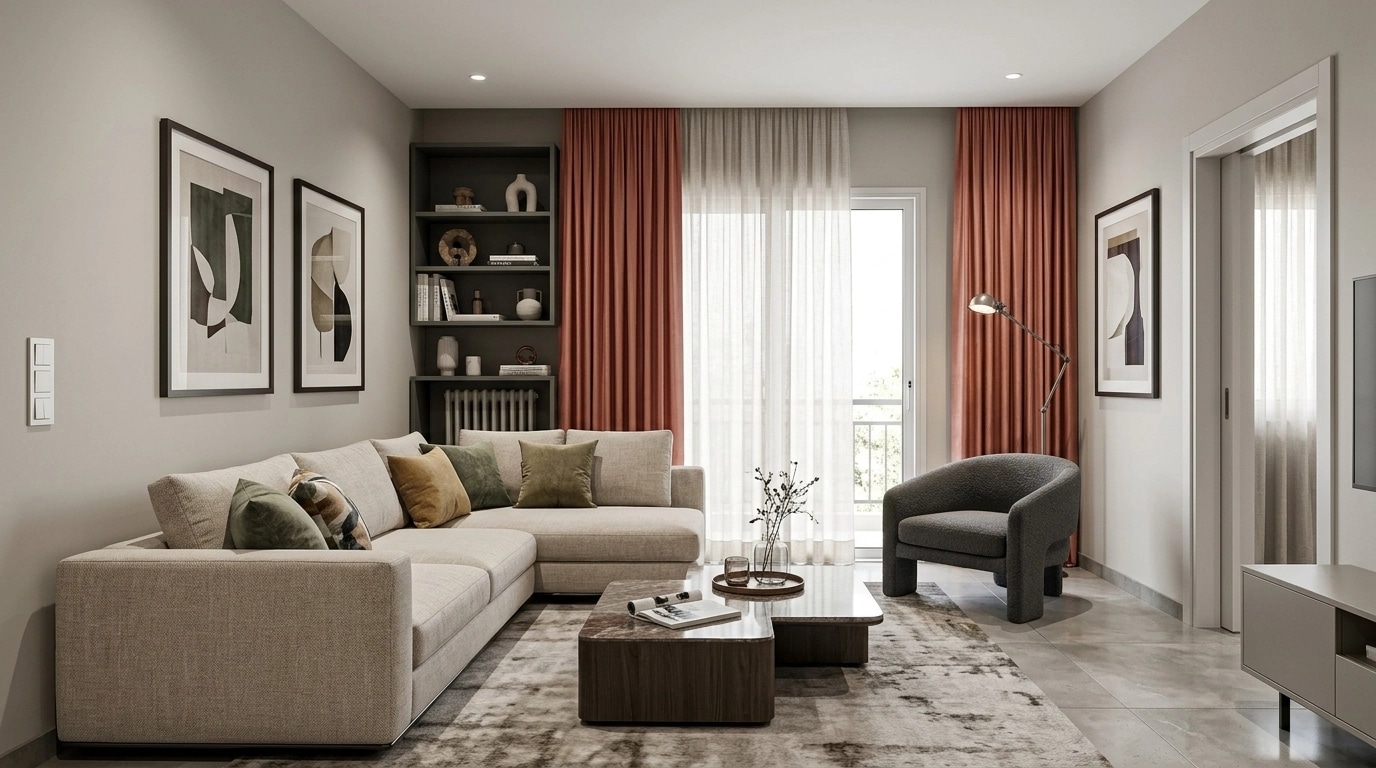 Interior design in Contemporary style — Living Room by GenRoom AI
