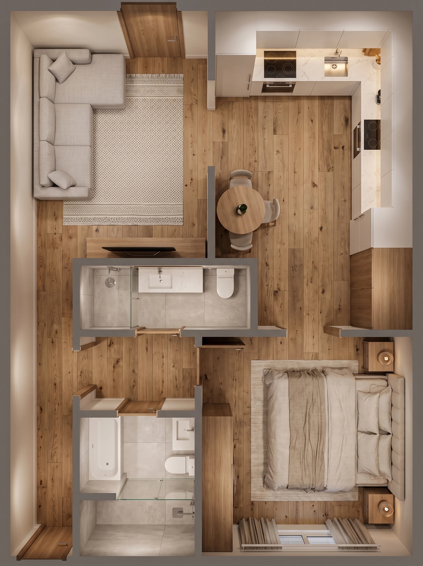 Interior design in Contemporary style — Living Room by GenRoom AI