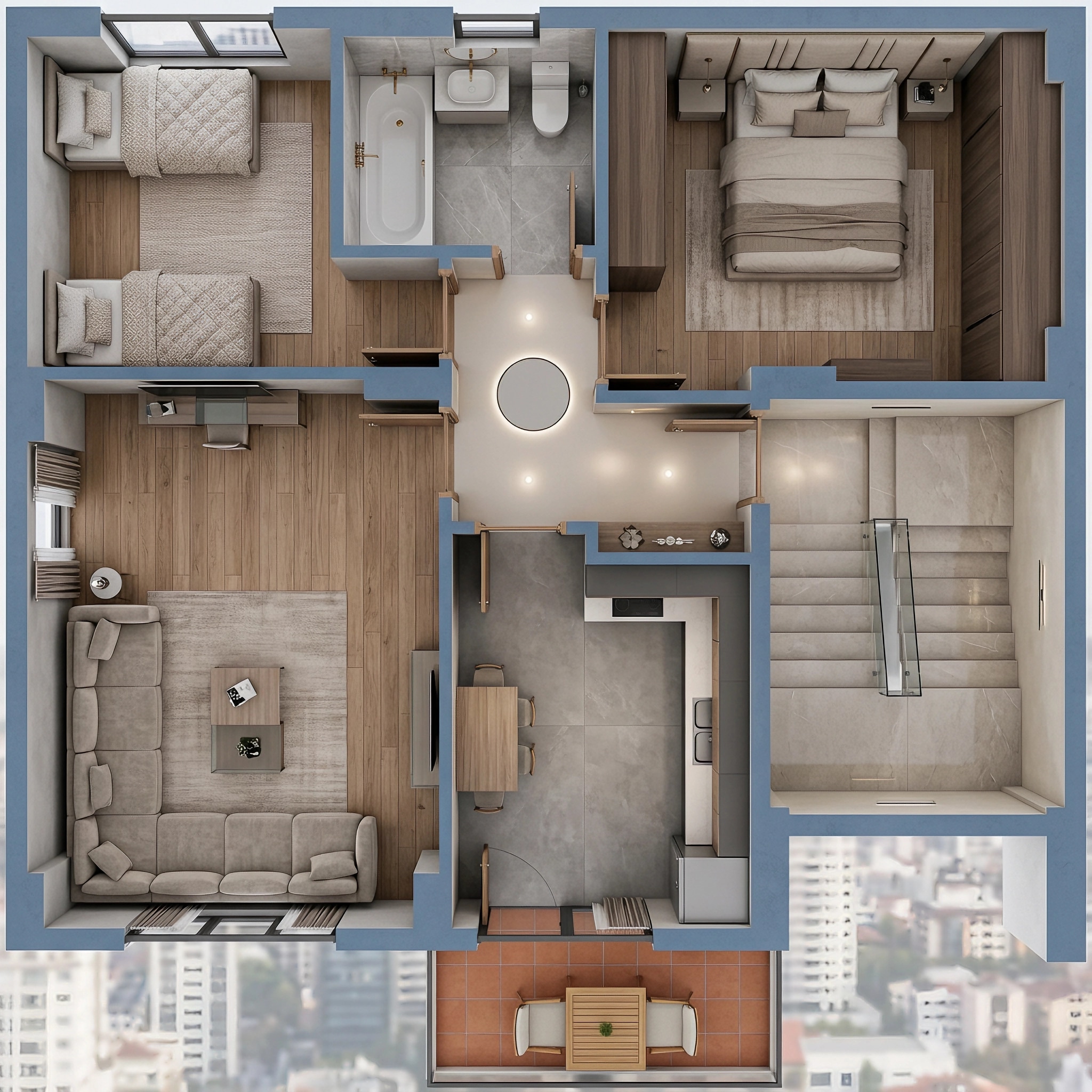 Interior design in Contemporary style — Living Room by GenRoom AI