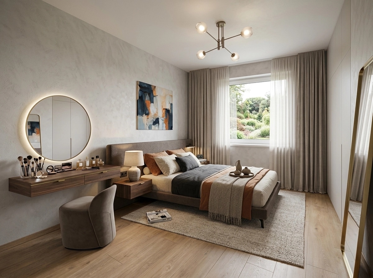 Interior design in Contemporary style — Bedroom by GenRoom AI