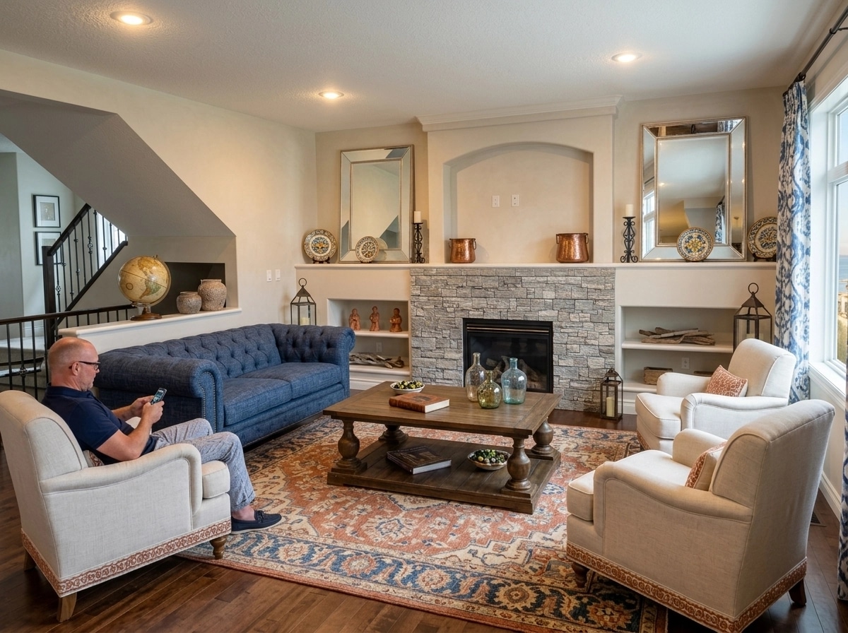 Interior design in Mediterranean style — Living Room by GenRoom AI