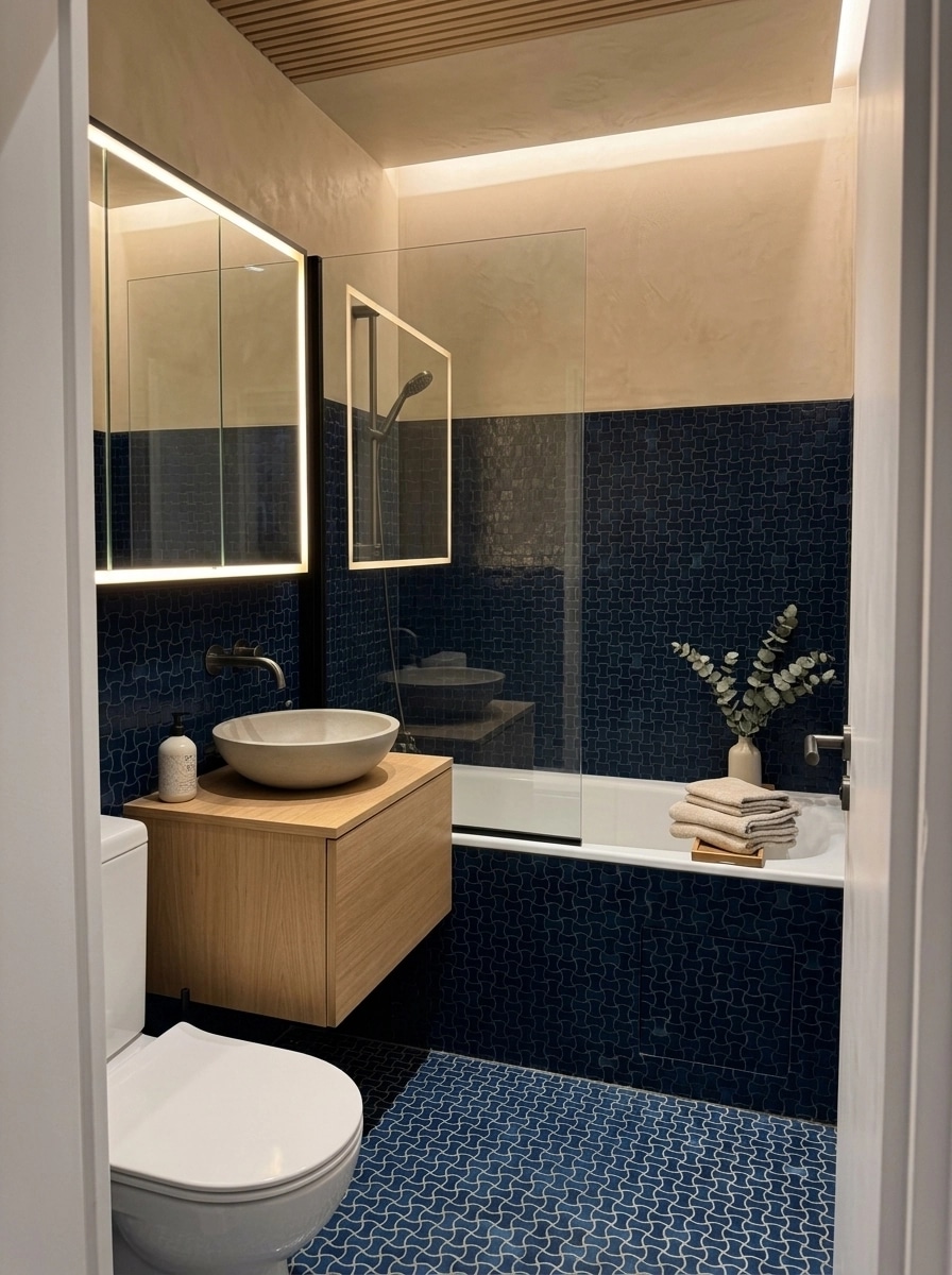 Japandi Bathroom design — interior photo by GenRoom AI