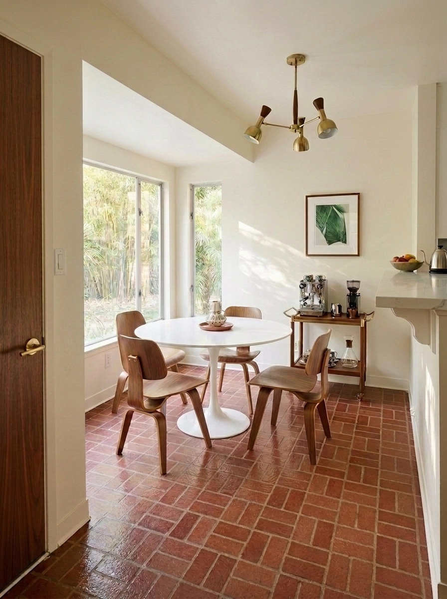 Kitchen interior in Mid-Century Modern style — photo by GenRoom AI