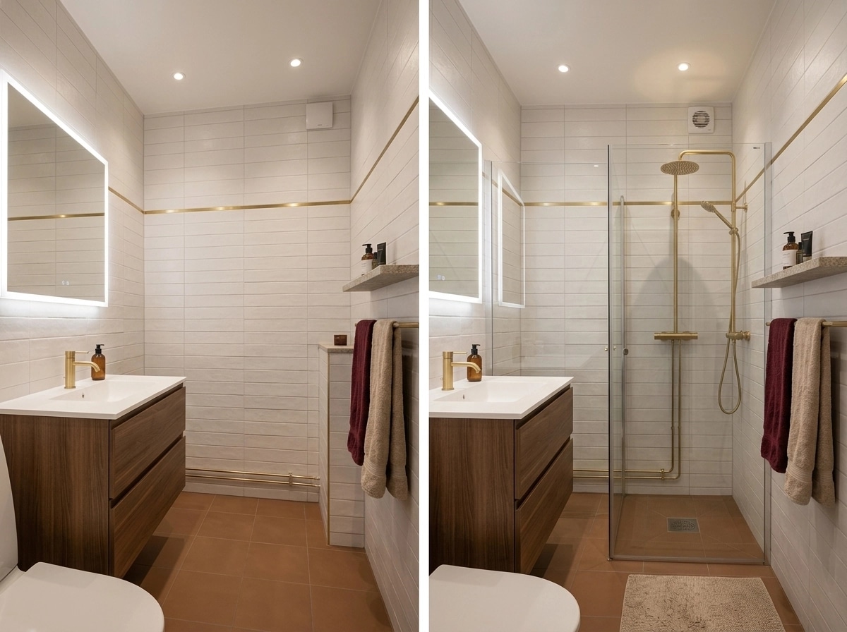 Contemporary Bathroom design — interior photo by GenRoom AI