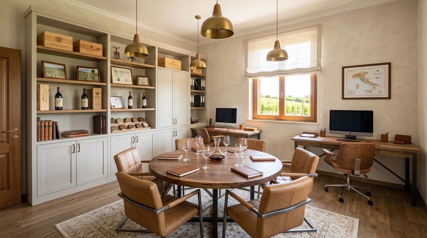 Interior design in Modern Farmhouse style — office_space by GenRoom AI