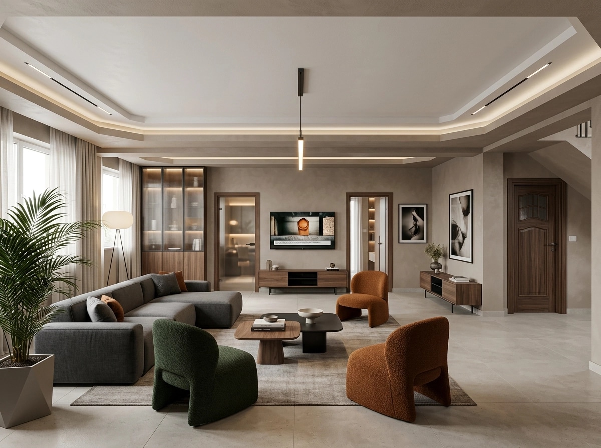 Interior design in Contemporary style — Living Room by GenRoom AI