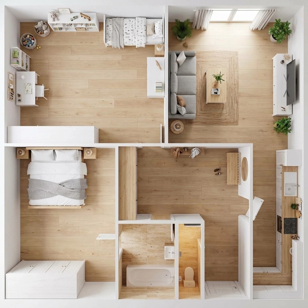 Scandinavian Living Room design — interior photo by GenRoom AI