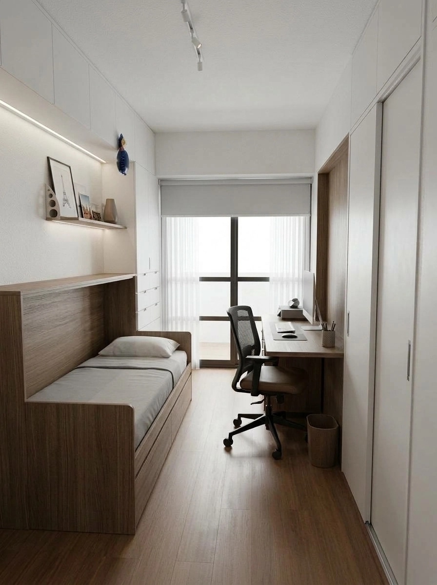 Minimalism Bedroom design — interior photo by GenRoom AI