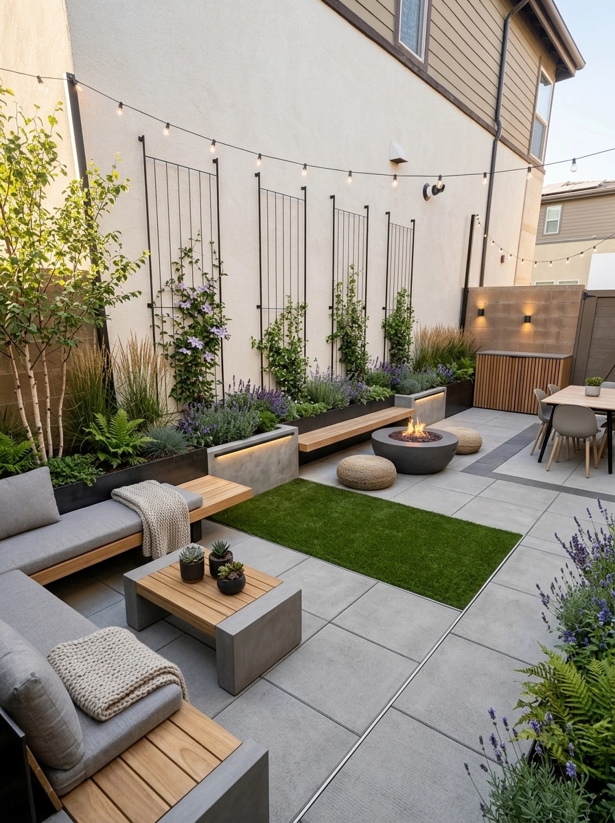 Landscape design in Scandinavian Garden style — Yard by GenRoom AI