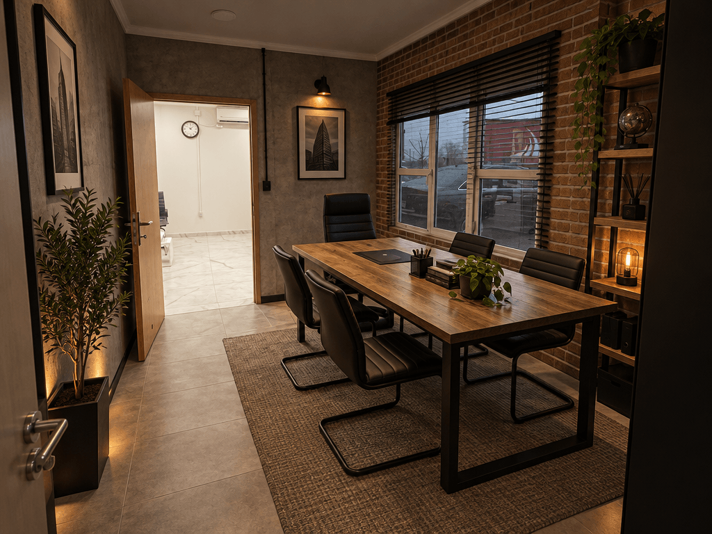Interior design in Loft / Industrial style — office_space by GenRoom AI