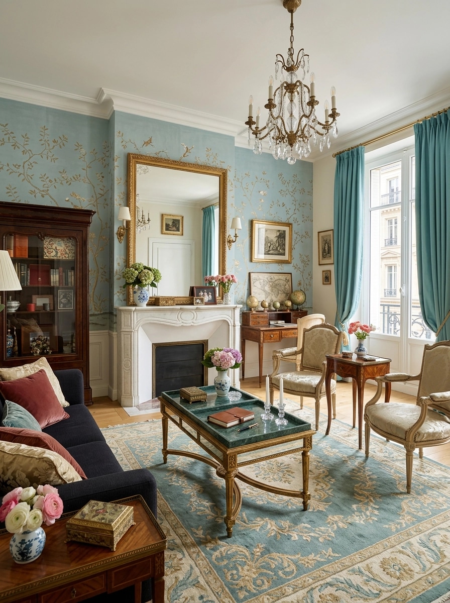 Interior design in French Parisian style — Living Room by GenRoom AI
