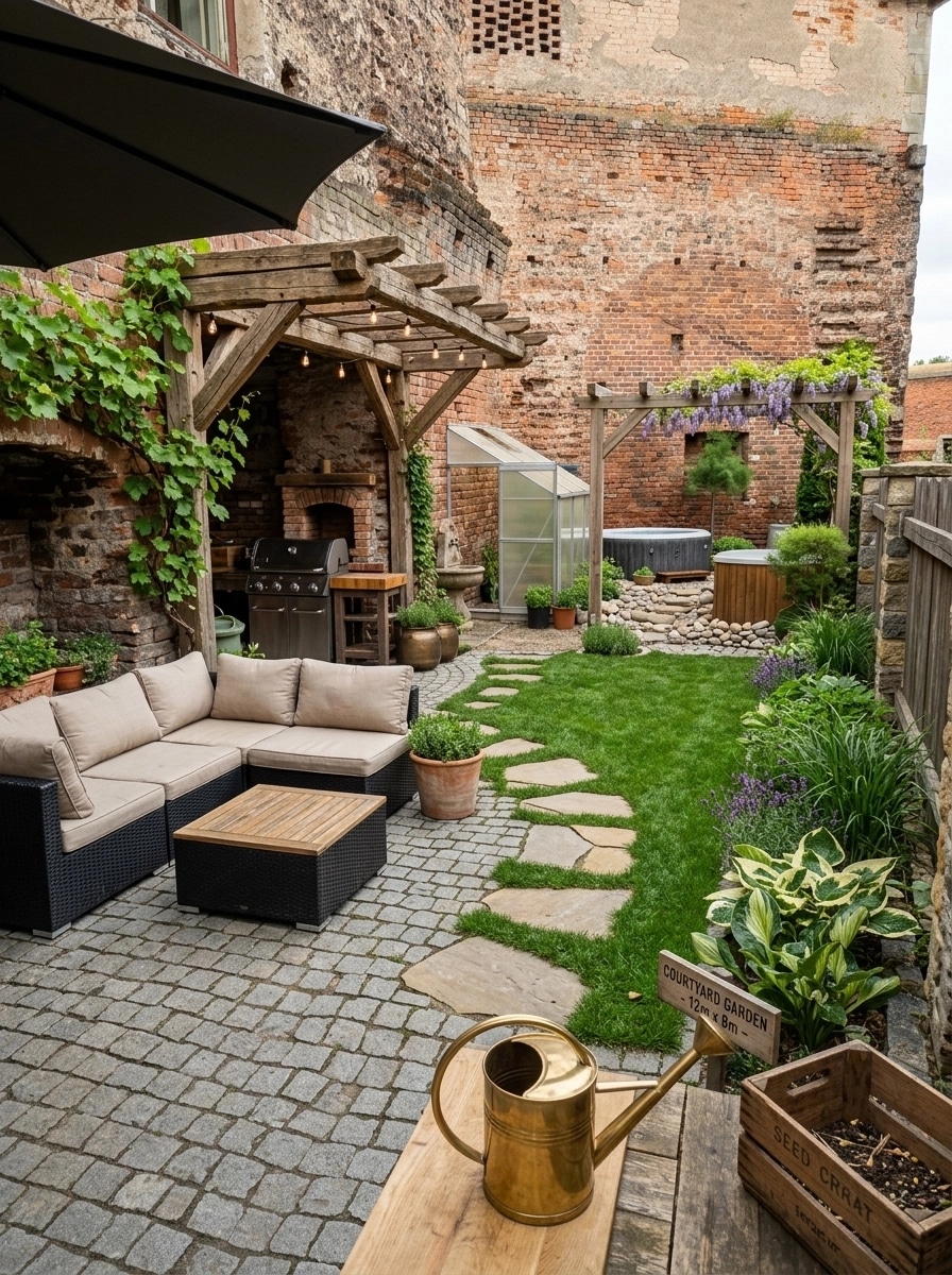 Country Rustic Garden Yard design — yard photo by GenRoom AI