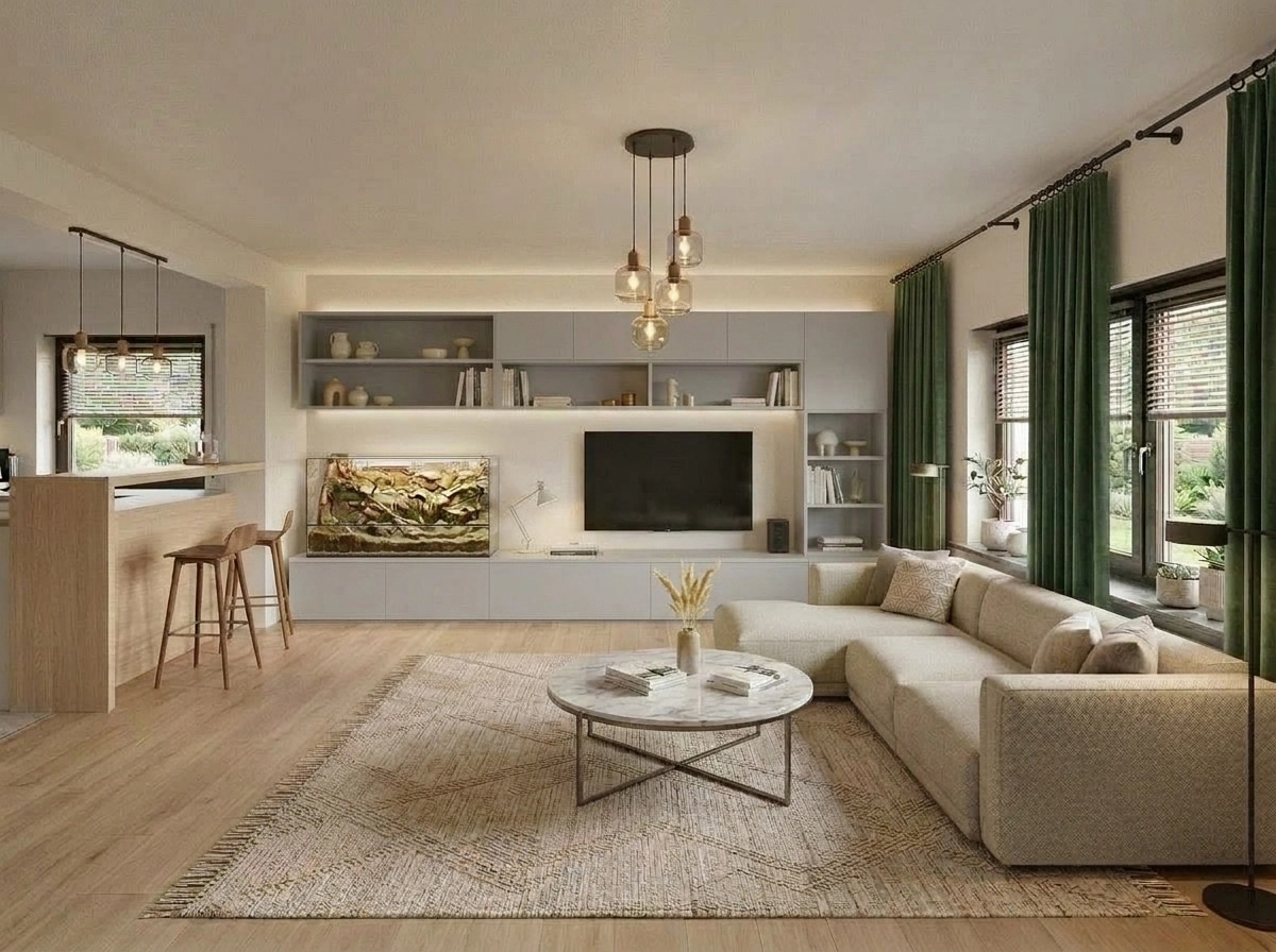 Scandinavian Living Room design — interior photo by GenRoom AI